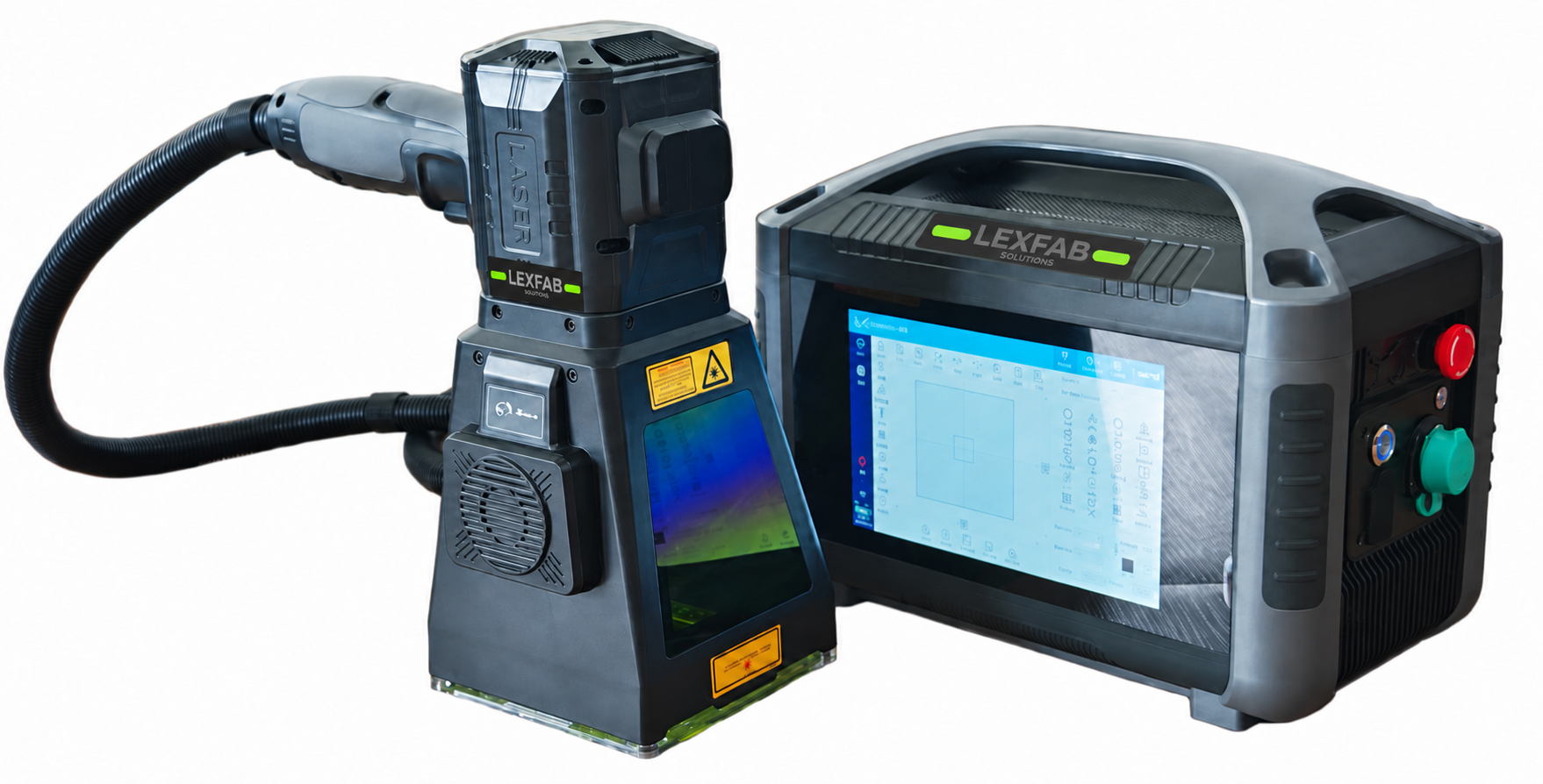 Marqueur laser fibre portatif sur batterie LEXFAB MP30 - 30 W